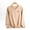 Beige, variant on SDNall Ladies' Thermal Long-Sleeved V-Neck Undershirt, Color Fleece, Solid Color Jersey, Warm - Comfortable Base Layer