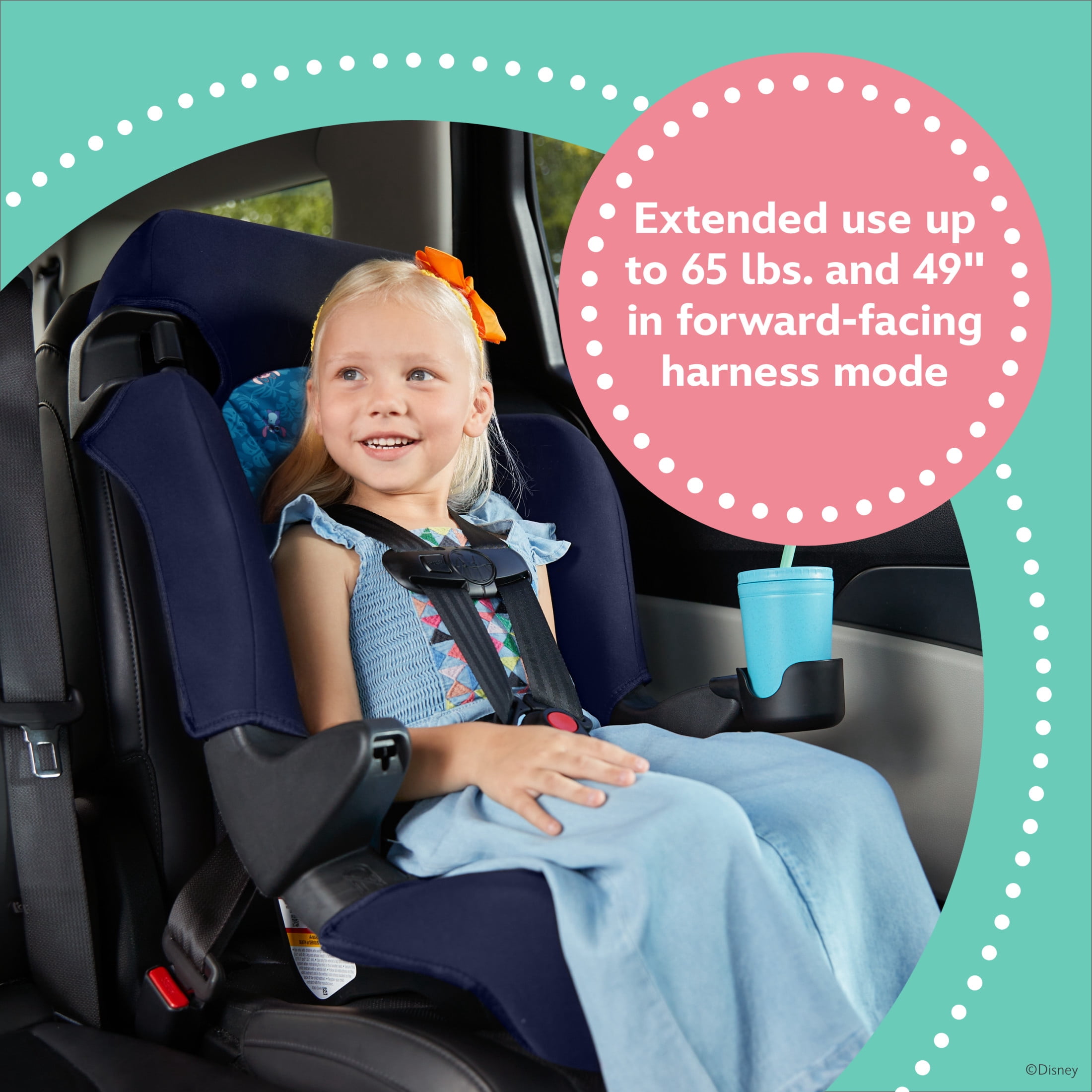 Disney Baby® Finale 2-in-1 Booster Car Seat, Tropical Stitch
