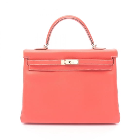 Pre-Owned Hermes Candy Kelly 35 Rose Jaipur Gold, Inside Stitching, 2-Way Handbag, Veau Epsom...