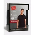 thumbnail image 5 of Hanes Men's Crewneck Undershirt 4-Pack T-Shirt Tee Comfort Fit Stretch Ultimate, 5 of 7