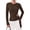 Brown, variant on PRETTYGARDEN Asymmetrical Tops for Women Fall Business Casual Peplum Top Long Sleeve Blouses, Elegant Belted Dressy Casual Tops Professional Shirts for Office Work, Date Night, Going Out