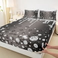 thumbnail image 3 of Homewish Silver Splash Glitter Full Size Sheets 4-Piece for Kids Children Teens,Bling Crystal Breathable Bed Sheets,Leopard Print Lightweight Sheet Sets,Lightweight Room Decor, 3 of 7