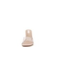 thumbnail image 4 of Women Double Strap High Chunky Heeled Slip On Slide Sandals (Single TPU Beige, 9), 4 of 4