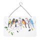thumbnail image 3 of Birds On A Wire Ornament Glass Window Panel Suncatcher Hangings with Chain Gift for Bird LoversRectangular Plate 20x12.5cm, 3 of 5