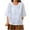 White, variant on hotojiny Cotton Linen Tops for Women Oversized Solid 3/4 Sleeve Plus Size V Neck T Shirts Loose Three Quarter Length Dressy Blouses