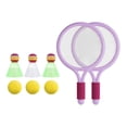 thumbnail image 3 of Kids Tennis Rackets Rackets Ball Tennis Racquet Badminton Shuttlecocks Badminton Birdies Badminton Sets for Junior, Children ,Beginner,Players Violet, 3 of 8