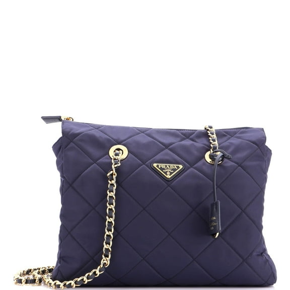 Pre-Owned Re-Edition 1995 Chain Tote Quilted Re-Nylon Medium By Rebag