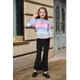 thumbnail image 4 of Arshiner Girls 2 Piece Clothes Long Sleeve Sweatshirt & Flared Pants Fall Clothing Set, 4 of 6