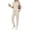 Nude, variant on MOYIKO 2 Piece Sets for Women Summer Outfits Fashion Lounge Sets Crew Neck Tops Long Pants Tracksuit Vacation Travel Outfits