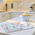 thumbnail image 5 of SKYSONIC Cute Christmas Santa Snowman Christmas Tree Dish Drying Mat for Kitchen Counter Foldable Absorbent Dish Drainer Farmhouse Dish Mats Drying Pad Dish Drainer Rack Mats for Counter 16x18, 5 of 6