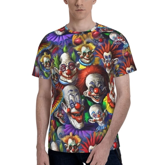 Killer Klowns From Outer Space Men's T Shirt Summer Casual Fashion Unisex Short Sleeve Graphic Crew Neck Tees Tops