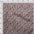 thumbnail image 3 of oneOone Cotton Poplin Gray Fabric Florals Fabric For Sewing Printed Craft Fabric By The Yard 56 Inch Wide, 3 of 4