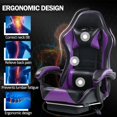 thumbnail image 6 of Video Game Chair for Adults, Computer Chair Gaming Chairs for Kids, Adjustable Lumbar Pillow Headrest Office Desk Chair Gamer Chair with Footrest, 6 of 13