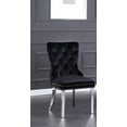 thumbnail image 2 of CHAISES K-LIVING MYRA EN VELOURS TOUFFETÉ DE COULEUR NOIRE AVEC PIEDS EN ACIER INOXYDABLE ET POIGNÉE ARRIÈRE ROBUSTE (2 CHAISES), 2 of 2