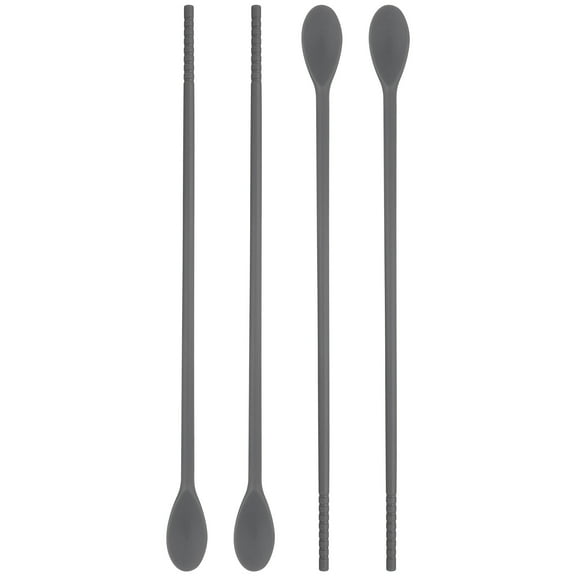 FELTECHELECTR Silicone Cooking Chopsticks Integrated Design Black 2 Pairs
