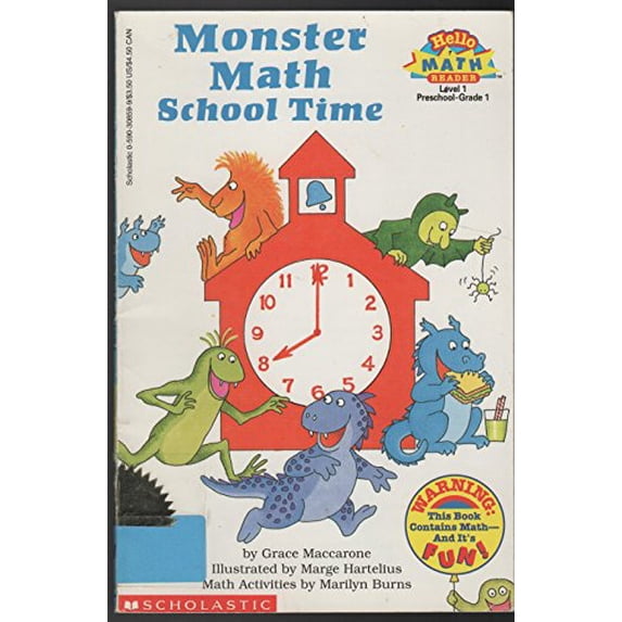 Pre-Owned Monster Math School Time (Level 1) (Hello Reader! Math Level 1) Paperback