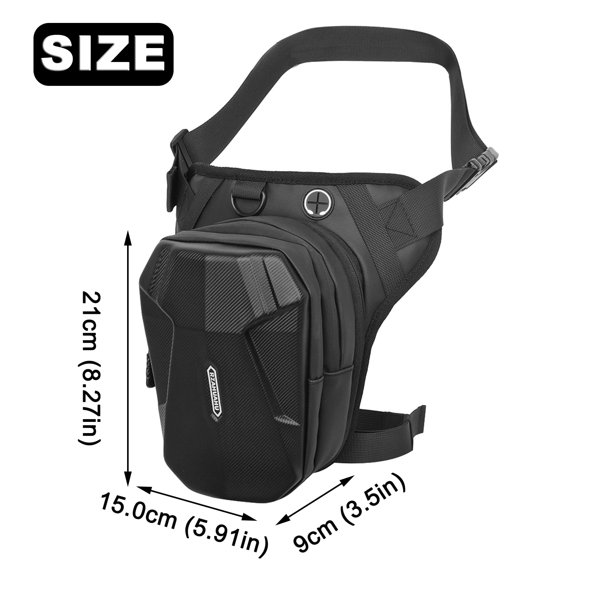 Motorcycle Waist Pack,Drop Leg Bag,Motorcycle Hiking Waist Pack for Men Women EVA Hard Shell Waterproof Waist Bag Fanny Pack for Men Women Bike Riding Hiking Cycling