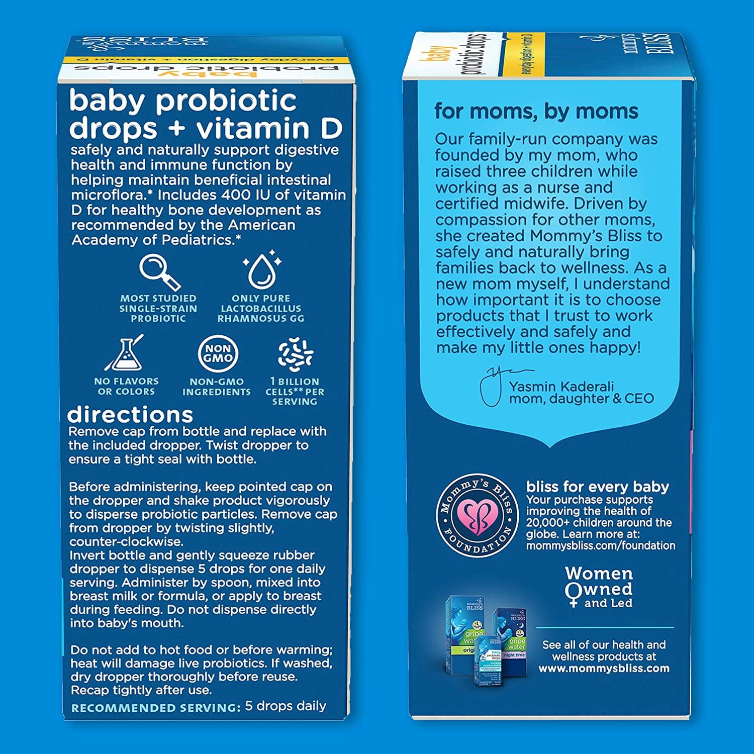 Mommy's Bliss Probiotic Drops + Vitamin D 0.34 oz - (Pack of 3)