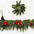 thumbnail image 4 of 5.9ft Artificial Green Cedar Garland, Faux Cedar Needles Garland for Christmas Fireplace, Home, Indoor and Outdoor Decorations,Holiday Mantle, Door, and Wall Decor|YISHFHP, 4 of 9