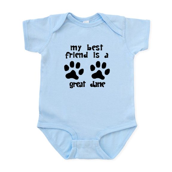 CafePress - My Best Friend Is A Great Dane Body Suit - Baby Light Bodysuit, Size Newborn - 24 Months
