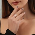 thumbnail image 4 of TIMIFIS Silver Rings 2PC Hollow Heart Three-layer Temperament Jewelry Gift For Women Valentine'S Day Gift, 4 of 6