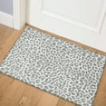thumbnail image 2 of Safari Grey and Ivory Leopard Animal Print 1'8" x 2'6" Non-Skid Accent Rug, 2 of 9
