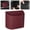 Red, variant on 1 Pack Car Trash Can with Lid, Faux Leather Garbage Bin, Backseat and Door Mounted Waste Basket for Automotive Organization, 18.5x14.5x11 cm (Orange)