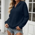 thumbnail image 3 of LIaqionyy Womens Hoodie Oversized Sweatshirt Casual Long Sleeve Drawstring Pullover Tops Textured Fall Winter Clothes, 3 of 7