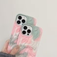 thumbnail image 3 of Pleated Water Ripple Rainbow Contrast Color Soft  for iPhone Case (Pink,iPhone 13 Pro), 3 of 6