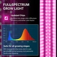 thumbnail image 4 of LED Grow Lights for Indoor Plants, T8 2FT 96W(4 x 24W, 600W Equivalent), Full Spectrum, V-Shape with Reflector Combo, Grow Light Fixture, 4-Pack, 4 of 12