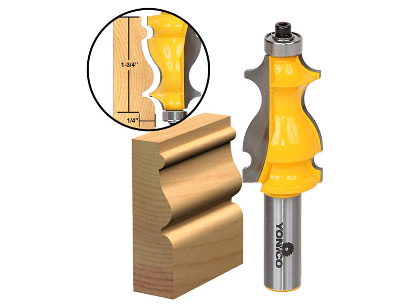 Yonico 16134 1/2" Shank 1-3/8" Architectural Molding Router Bit 