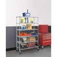 thumbnail image 4 of FDW Commercial 6 Tier Shelf Adjustable Steel Wire Metal Shelving Rack,18 x 48 x 72,Chrome, 4 of 8