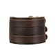 thumbnail image 5 of Aleación 3 Hebillas de material cuero Ancho Brazalete de Brazaletes para Hombres Adorno Fresco marrón Salvador Pulsera de los hombres, 5 of 5