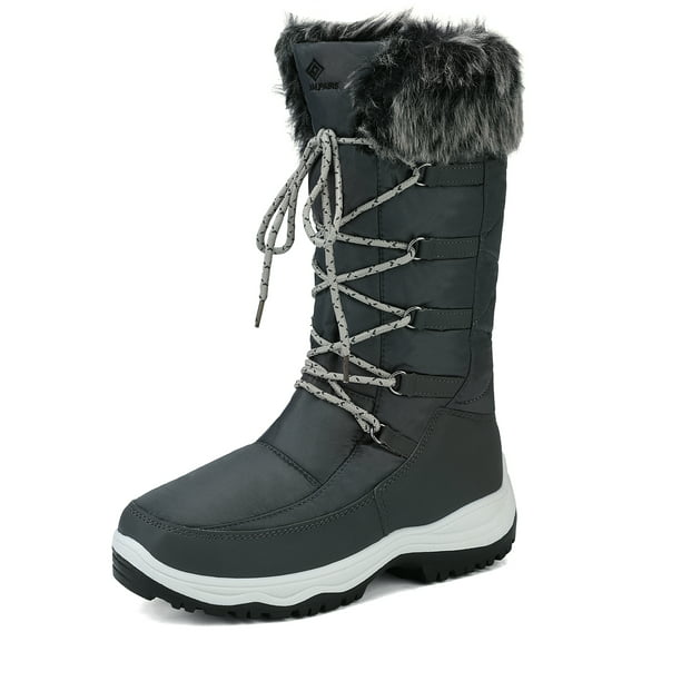 DREAM PAIRS Women's Waterproof Warm Faux Fur Mid Calf Snow Boots ...