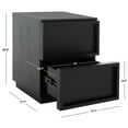 thumbnail image 3 of SAFAVIEH Couture Zeus Rustic Nightstand with 2 Drawers, Black, 3 of 15