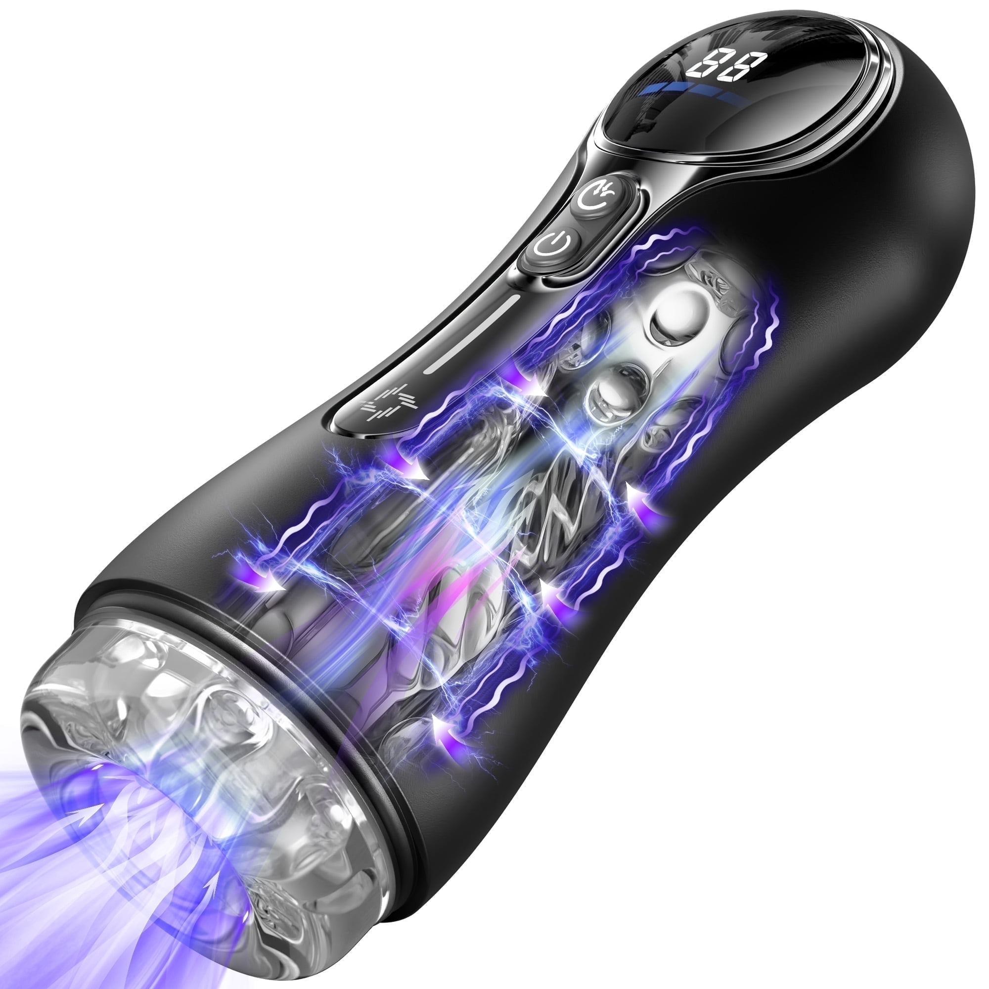 KERERO Sex Toys for Men Male Masturbator with 4 Suction & 9 Vibration Modes, Male Adult Toys with LED Display,Hands-Free Male Sex Toy, Automatic Pocket Stoker for Men