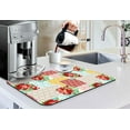 thumbnail image 3 of Coffee Bar Mat Accessories for Countertop Pioneer Flower Absorbent Hide Stain Rubber Backed Dish Drying Mats for Kitchen Counter Draining Pad Decor Gift Fit Under Coffee Maker (20x12in), 3 of 6
