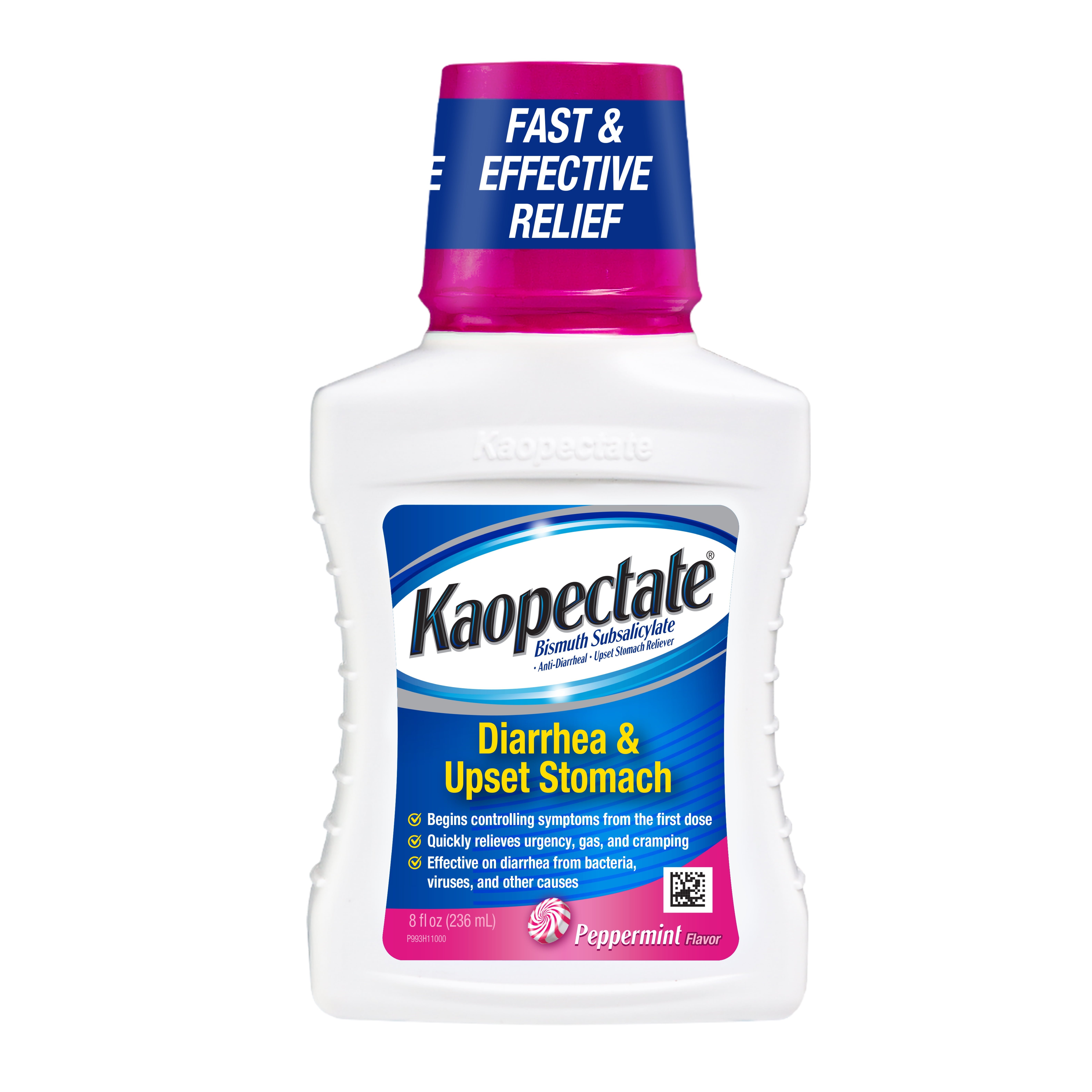 Kaopectate Medicinal Anti-Diarrheal Upset Stomach Relief Liquid, Peppermint, 11 fl oz