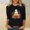 013 Black, variant on Mnyycxen Women Halloween Shirts Cute Heart Ghost Prints 3/4 Sleeves T-Shirt Round Neck Causel Loose Pullover Tees