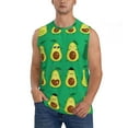 thumbnail image 2 of Goofa Cartoon Fruit 1 Printed Men's Sleeveless T-Shirt - Athletic Gym Workout Tank Top for Men - Moisture-Wicking, UPF 30+ Quick-Dry Muscle Tee-Medium, 2 of 8