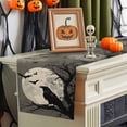 thumbnail image 5 of Table Runner Dresser Scarves 36 Inch Long,Horror Halloween Crow Bat Full Moon Linen Dining Table Runners Bare Tree Branch Tabletop Scarf for Wedding Holiday Party Kitchen, 5 of 9