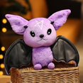 thumbnail image 2 of Muñecas creativas de animales de peluche Kawaii Dark Series juguetes de peluche de murciélago vampiro púrpura brillar  Electrónica, 2 of 2