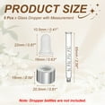 thumbnail image 2 of Uxcell Glass Eye Dropper, 5 Pcs Droppers Liquids Closure Top with Measurement mark for 15ml(1/2oz) Glass Bottles Liquids Essential Oils Dispenser Perfume Storage Lab, White/Silver Top, 2 of 6