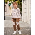 thumbnail image 3 of Arshiner Boys Pant Sets Long Sleeve Shirts and Pants Crewneck Sweatshirt for Fall Winter, 3 of 6