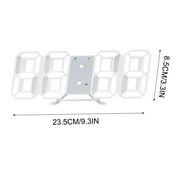 Kayannuo Wall Decor 3D LED Digital Clock Wall Deco Glowing Night Mode Adjastable Electronic Table Clock Wall Clock Decoration Living Room LED Clock Room Decor