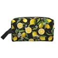 thumbnail image 2 of Uemuo Lemon Fruits Flowers Leaves Pattern Portable Toiletry Bags with Handle, Waterproof travel Make up Bags for Women, Large Capacity Travel Cosmetic Bags, 2 of 9