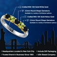 thumbnail image 2 of Gem Stone King 10K Two Tone Gold Black Onyx and Green Peridot Wedding-Bands Ring for Women | 0.80 Cttw | Round 3.5MM | Gemstone December Birthstone | Size 6, 2 of 6