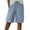 Blue, variant on Tnhcen Women's Summer Crinkle Shorts · 100% Cotton Drawstring Waist Shorts · Casual 5-Inch Length Shorts with Pockets S-3XL · Plus Size Breathable Lounge Shorts