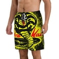 thumbnail image 2 of Cobra Kai Mens Swim Trunks Quick Dry Board Shorts with Mesh Lining, Hawaii Beach Shorts Swimwear Bathing Suits, 2 of 8