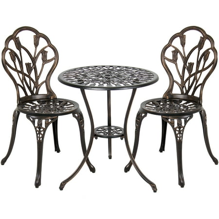 Best Choice Products Antique Cast Aluminum 3-Piece Outdoor Bistro (Best Quality Outdoor Furniture)